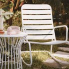 Novogratz Roberta Rocker Chair for Garden + Conservatory, White - Price Crash Furniture