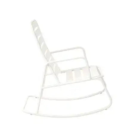 Novogratz Roberta Rocker Chair for Garden & Conservatory, White - Price Crash Furniture