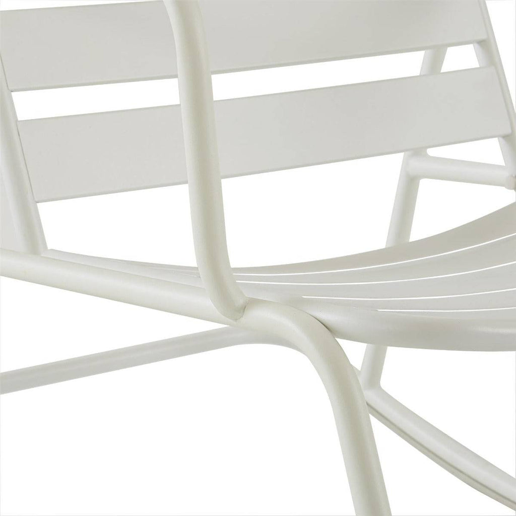 Novogratz Roberta Rocker Chair for Garden + Conservatory, White - Price Crash Furniture