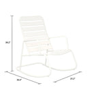 Novogratz Roberta Rocker Chair for Garden + Conservatory, White - Price Crash Furniture