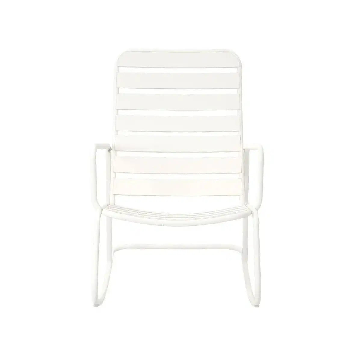Novogratz Roberta Rocker Chair for Garden & Conservatory, White - Price Crash Furniture