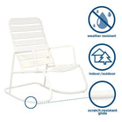 Novogratz Roberta Rocker Chair for Garden + Conservatory, White - Price Crash Furniture