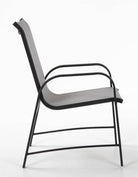 Cosco Paloma Steel Patio Dining Chairs (6) - Dark Grey Frame, Light Grey Sling - Price Crash Furniture