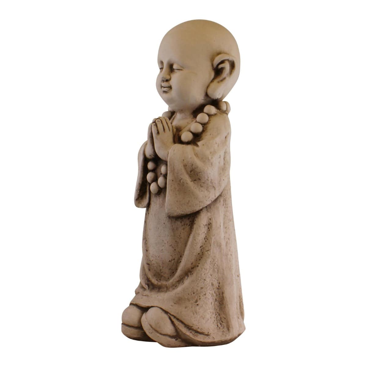 Stone Effect Garden Ornament, Monk Praying - Price Crash Furniture