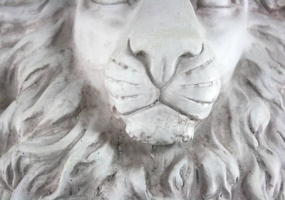 Stone Effect Sitting Lion Statue - Price Crash Furniture