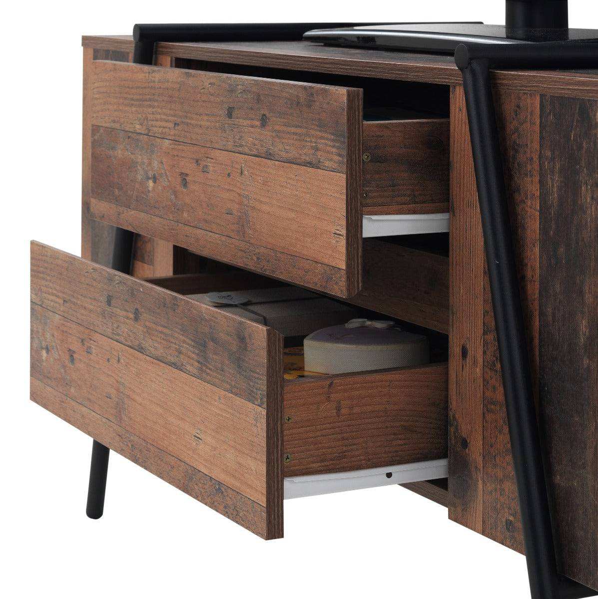 Abbey TV Cabinet with 2 Drawers by TAD - Price Crash Furniture