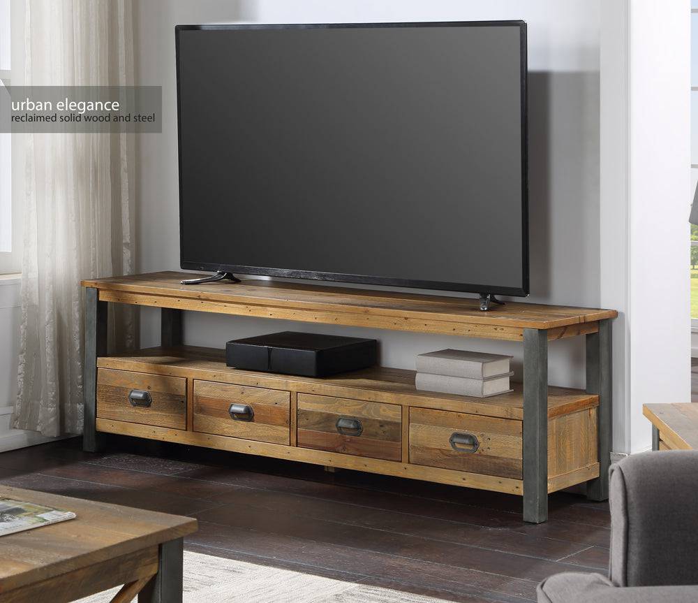 Baumhaus Urban Elegance - Reclaimed Extra Large Widescreen TV Unit - Price Crash Furniture