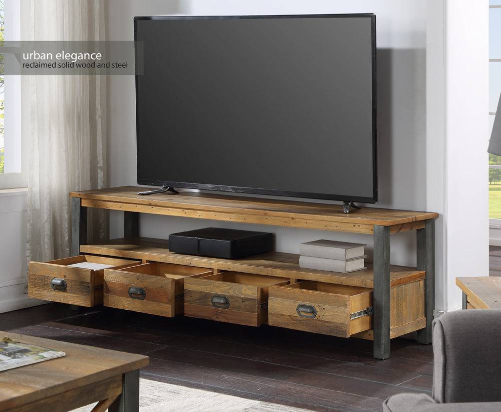 Baumhaus Urban Elegance - Reclaimed Extra Large Widescreen TV Unit - Price Crash Furniture