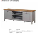 Eaton TV Cabinet Stand in Grey by TAD - Price Crash Furniture