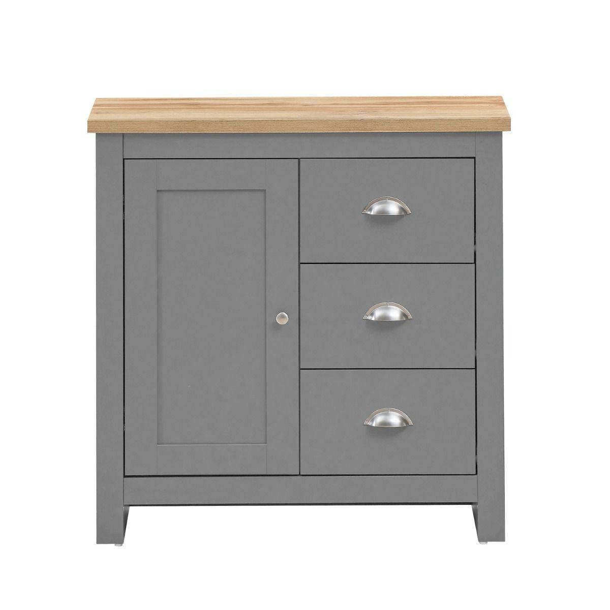 Lisbon sideboard with 1 door 3 drawers by TAD in Grey - Price Crash Furniture