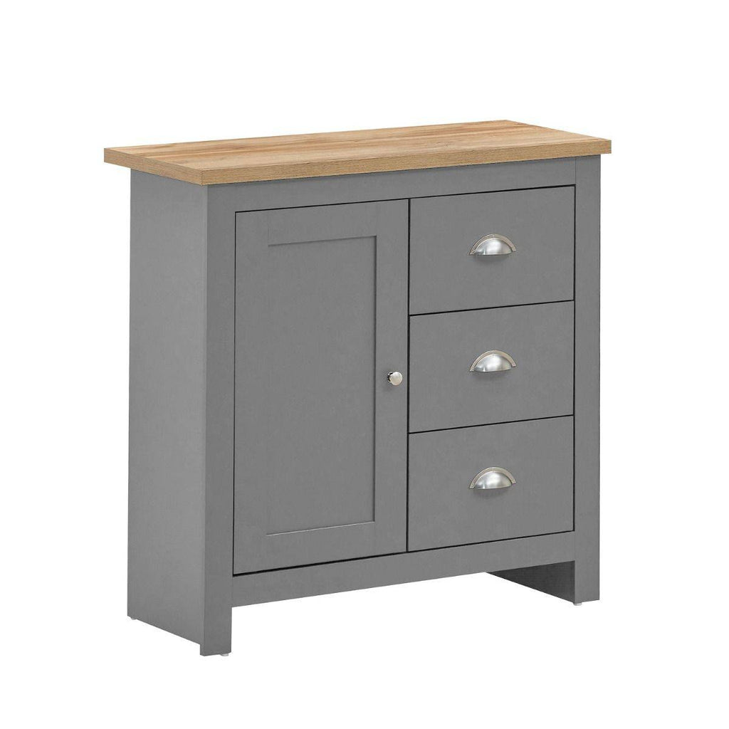 Lisbon sideboard with 1 door 3 drawers by TAD in Grey - Price Crash Furniture