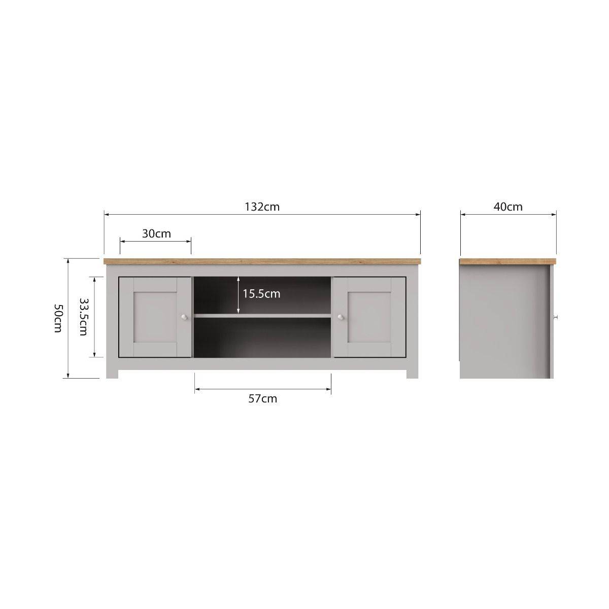 Lisbon TV unit with 2 doors by TAD in Grey - Price Crash Furniture