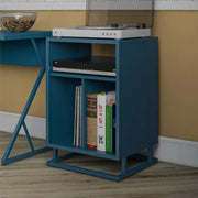 Novogratz Regal Turntable Stand in Bright Blue Finish - Price Crash Furniture