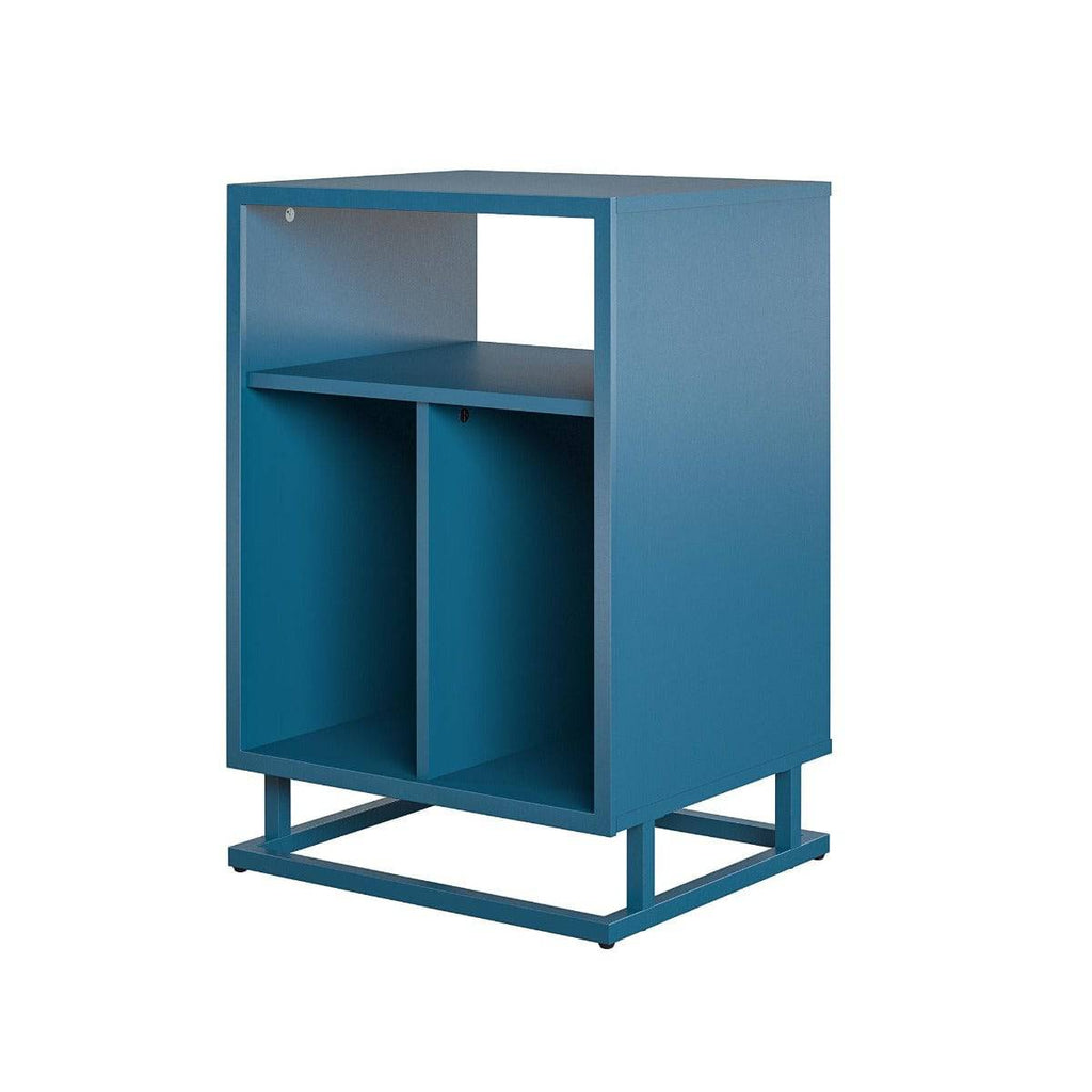 Novogratz Regal Turntable Stand in Bright Blue Finish - Price Crash Furniture