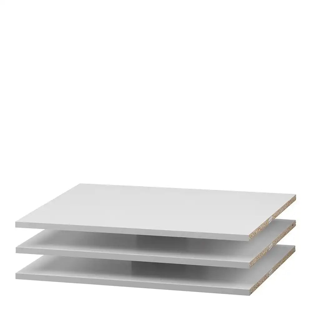 Verona Sliding Wardrobe 120cm in White with White Doors with 5 Shelves - Price Crash Furniture