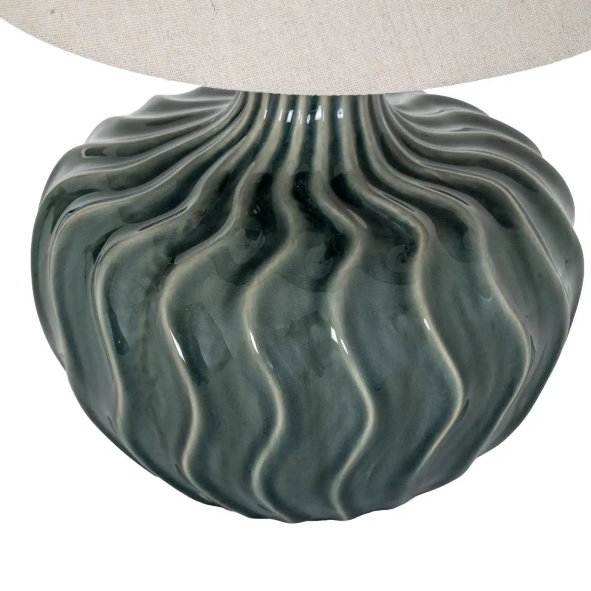Veyla Ceramic Table Lamp With Linen Shade - Price Crash Furniture