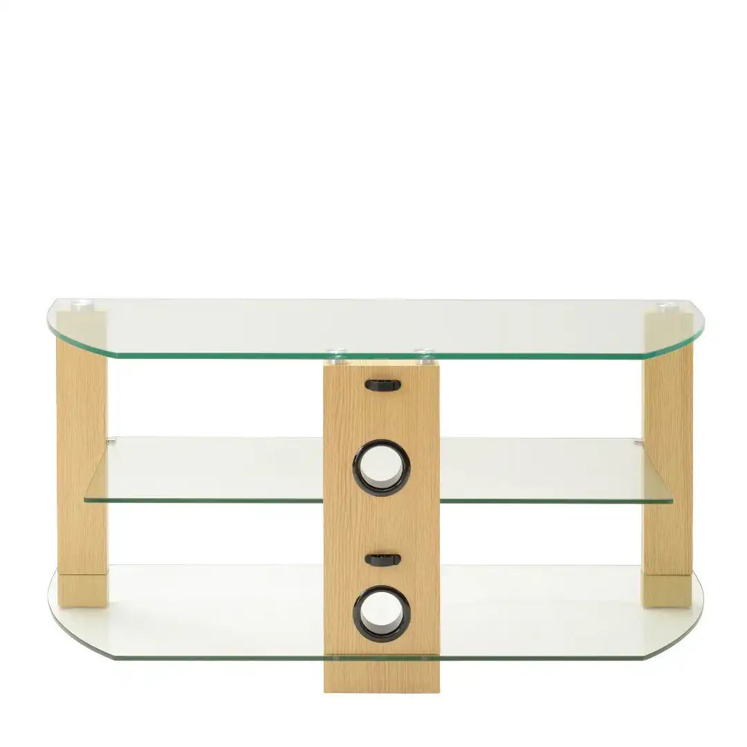 Vision TV Stand in Oak, 1050 mm, Clear - Price Crash Furniture