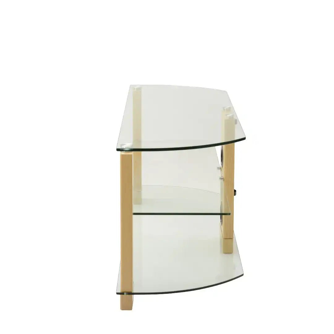 Vision TV Stand in Oak, 1050 mm, Clear - Price Crash Furniture