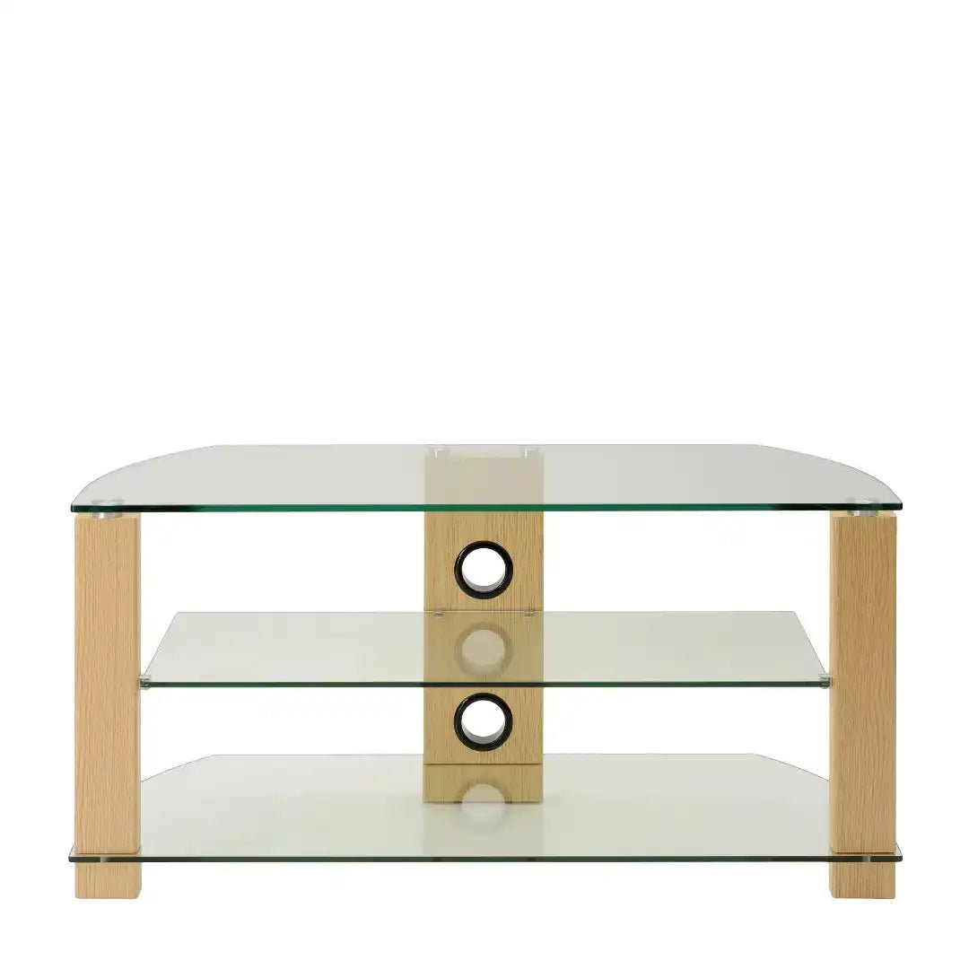 Vision TV Stand in Oak, 1050 mm, Clear - Price Crash Furniture