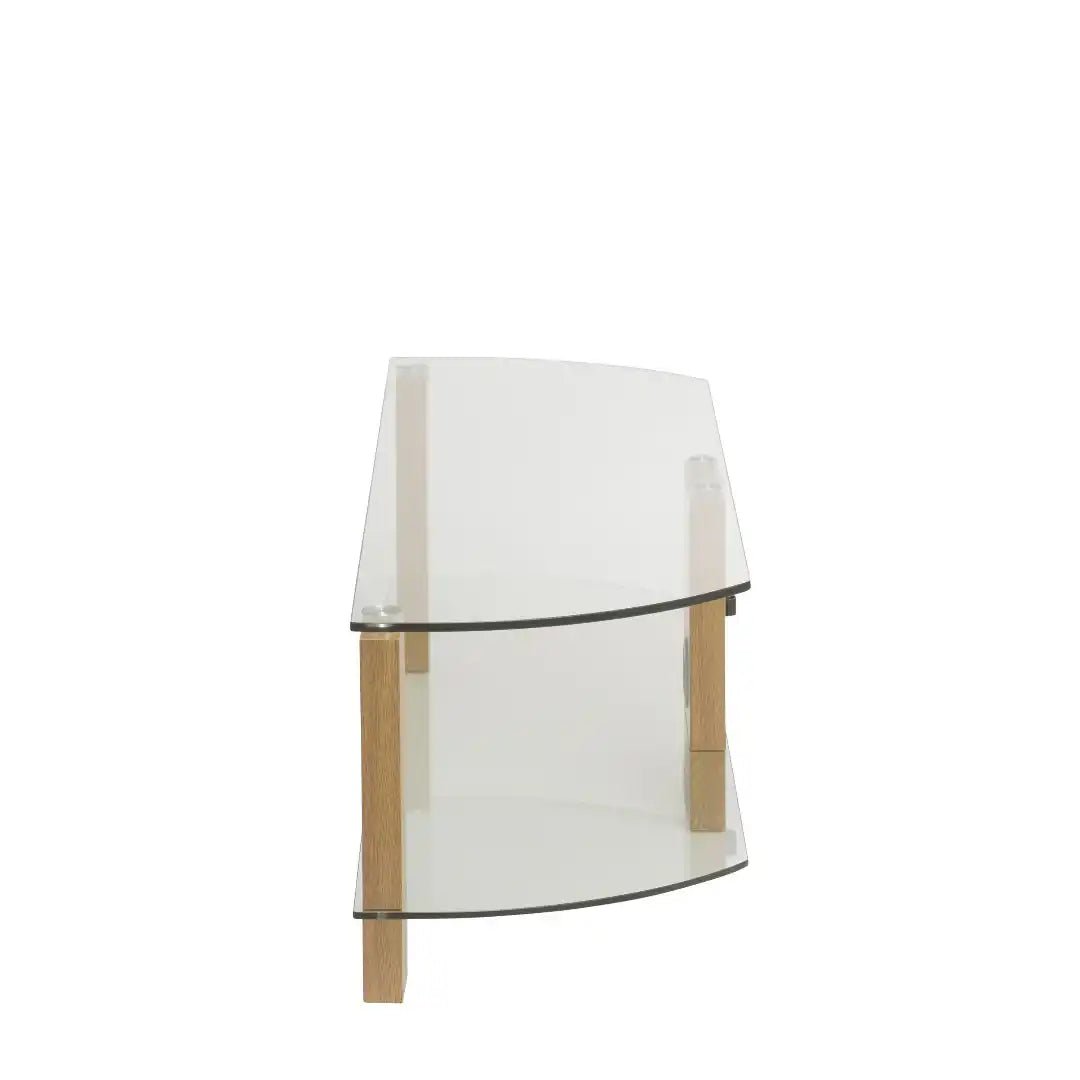 Vision TV Stand in Oak, 1200 mm, Clear - Price Crash Furniture