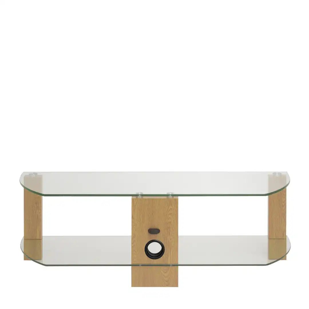 Vision TV Stand in Oak, 1200 mm, Clear - Price Crash Furniture