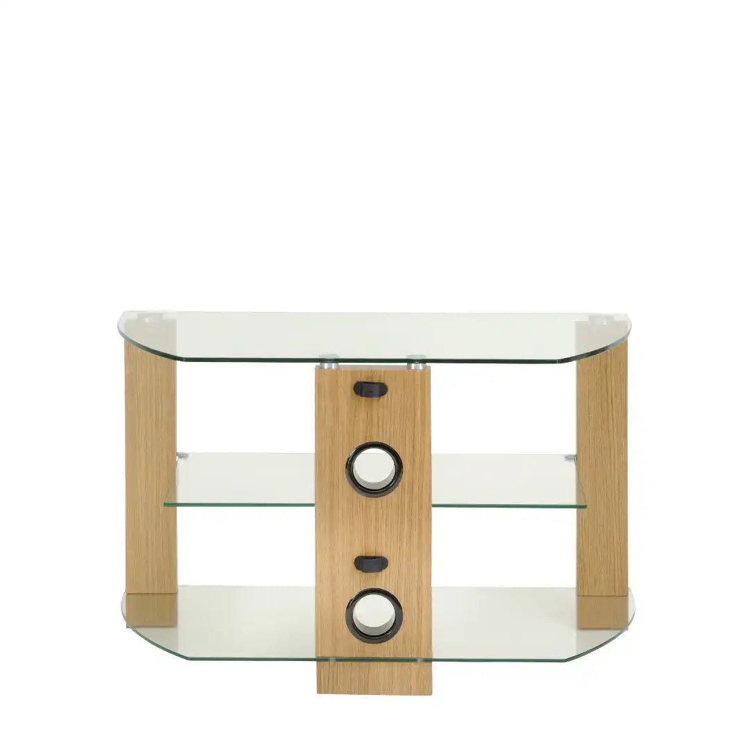 Vision TV Stand in Oak, 600 mm, Clear - Price Crash Furniture