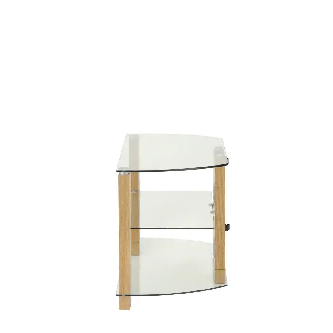 Vision TV Stand in Oak, 600 mm, Clear - Price Crash Furniture