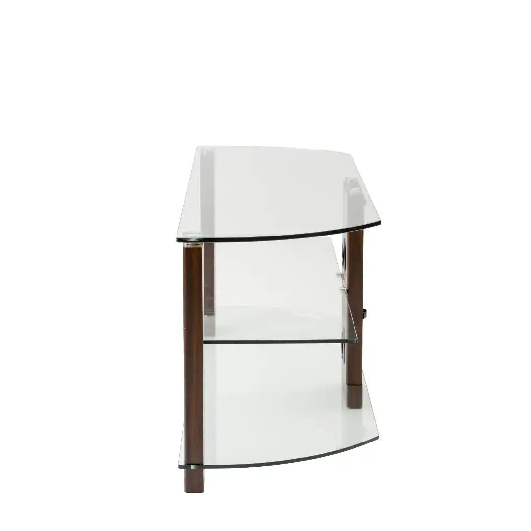 Vision TV Stand in Walnut, 1050 mm, Clear - Price Crash Furniture