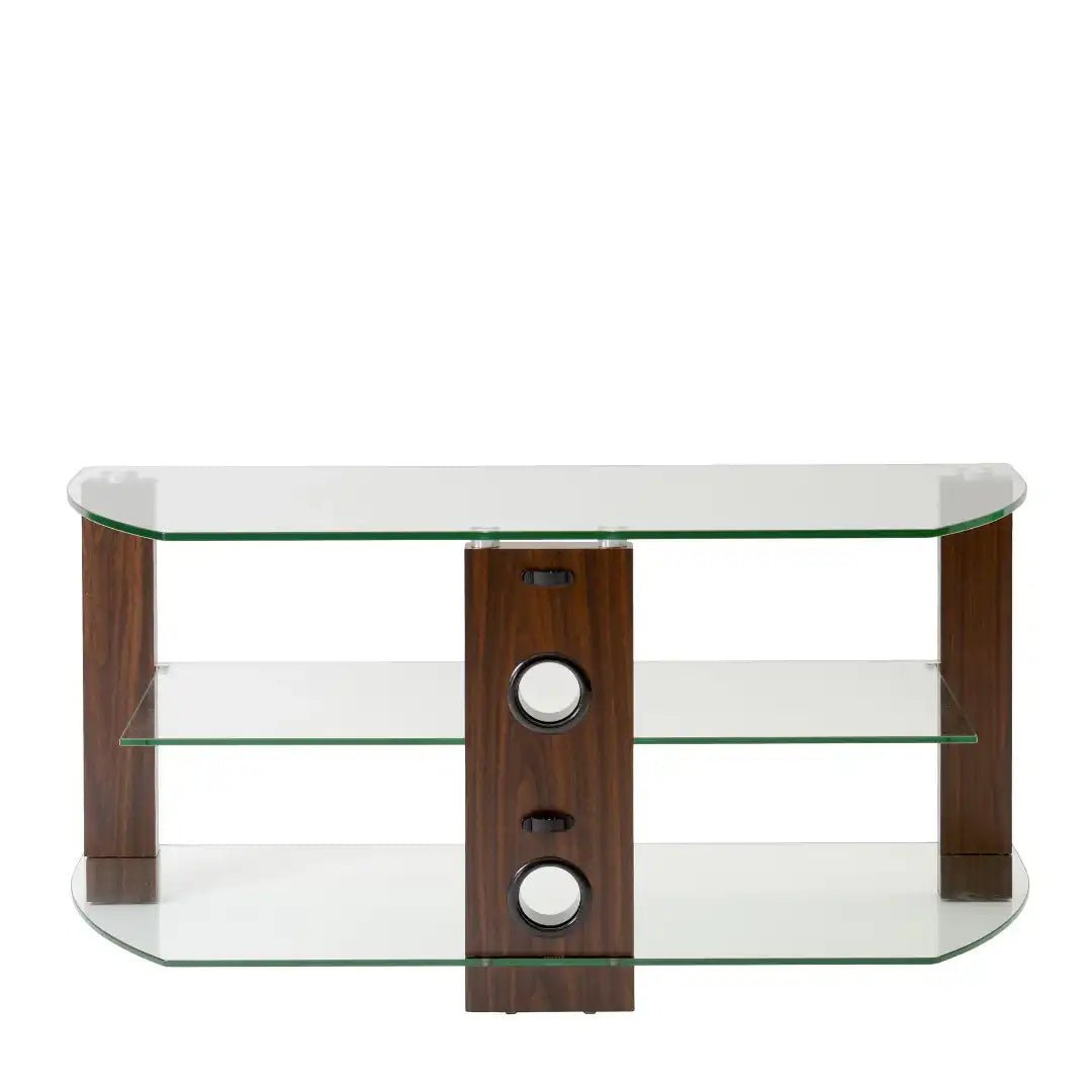 Vision TV Stand in Walnut, 1050 mm, Clear - Price Crash Furniture