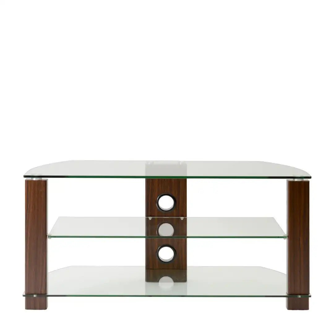 Vision TV Stand in Walnut, 1050 mm, Clear - Price Crash Furniture