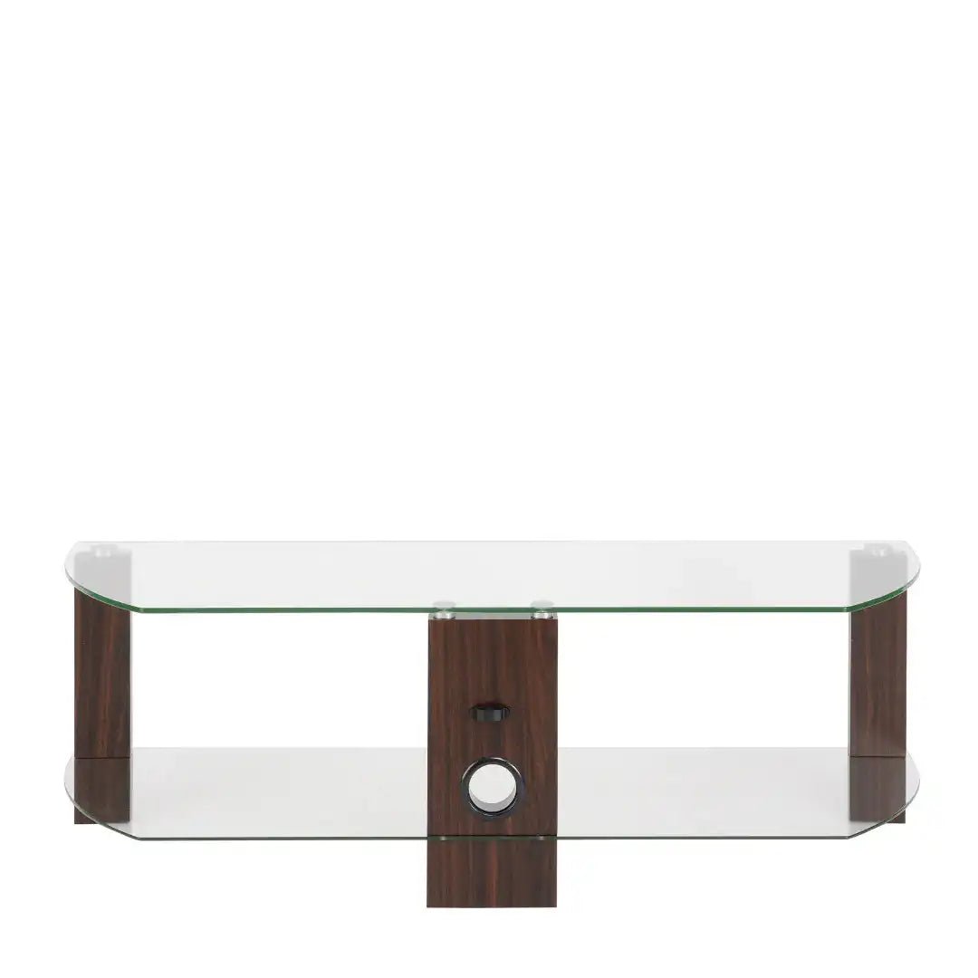Vision TV Stand in Walnut, 1200 mm, Clear - Price Crash Furniture