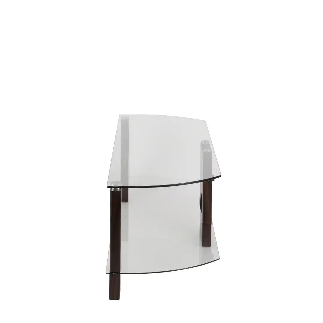 Vision TV Stand in Walnut, 1200 mm, Clear - Price Crash Furniture