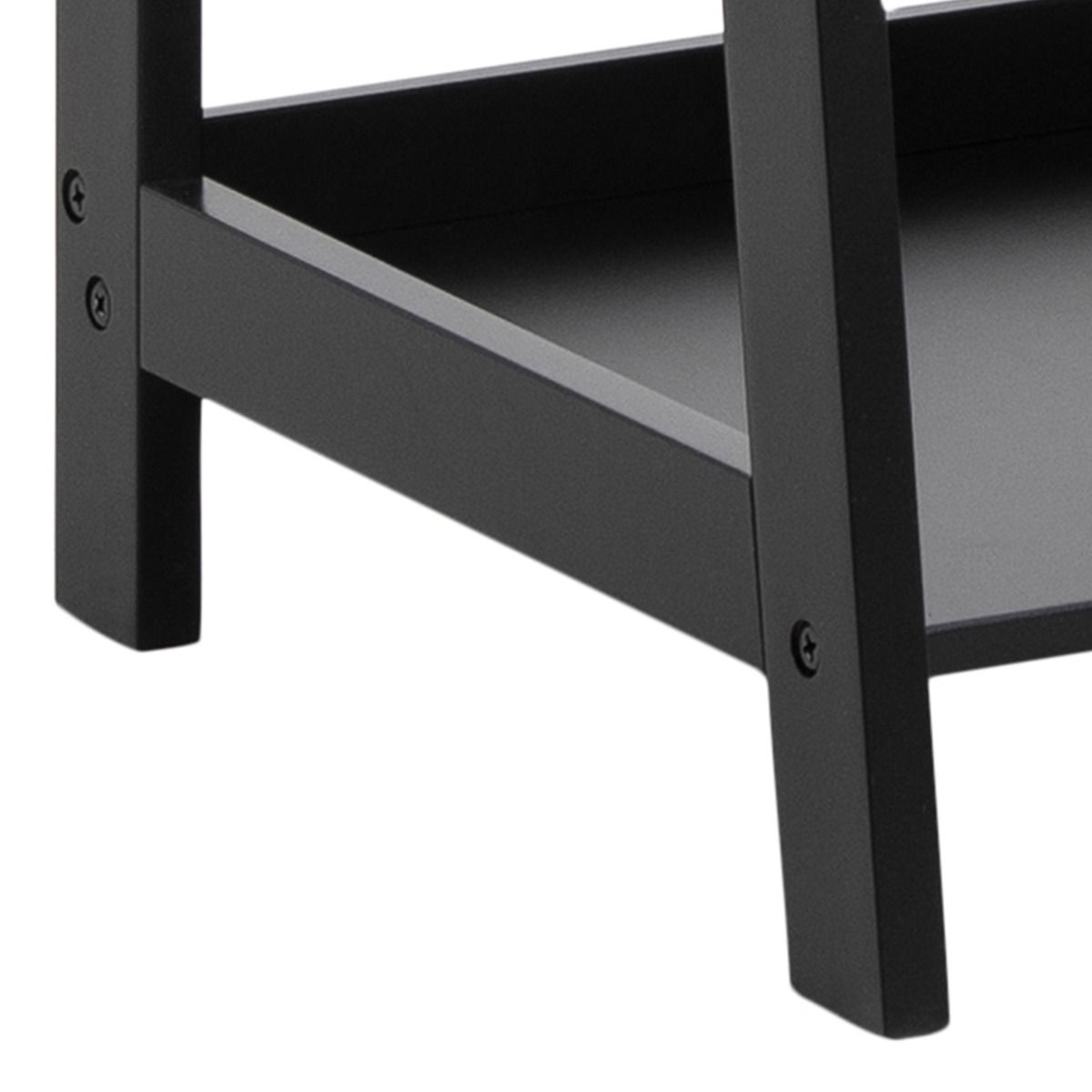 Wally Ladder Bookcase With 4 Shelves In Black - Price Crash Furniture