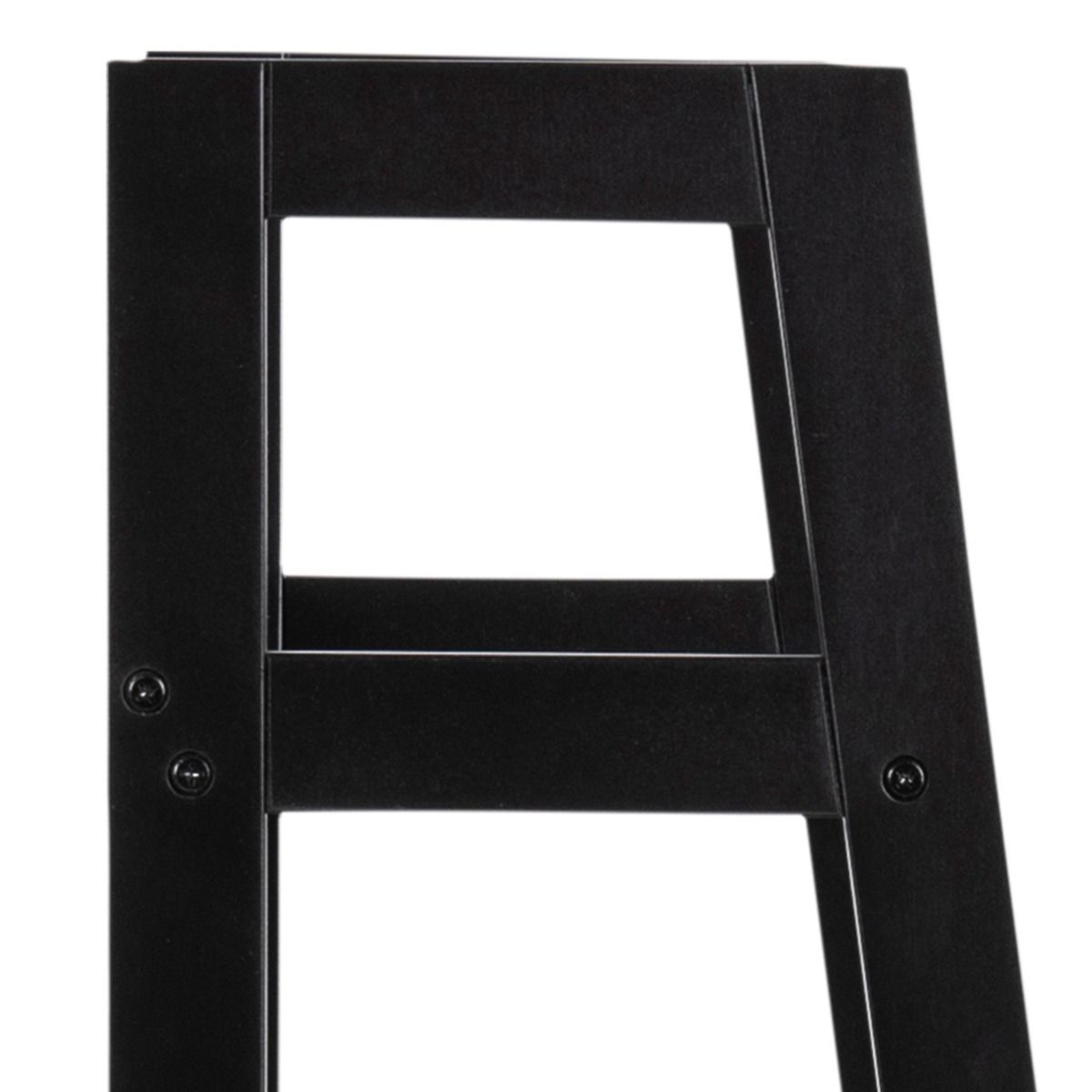 Wally Ladder Bookcase With 4 Shelves In Black - Price Crash Furniture