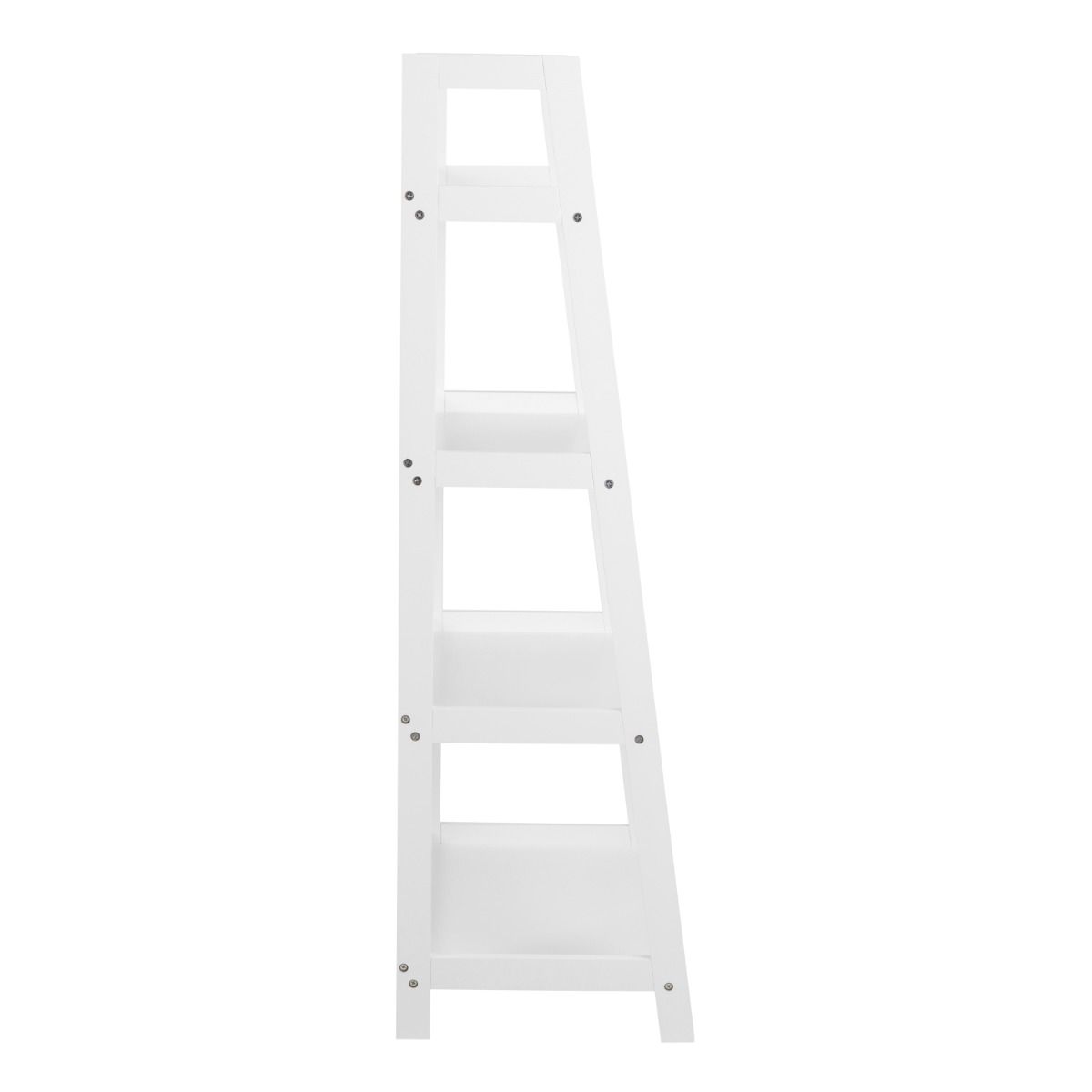Wally Ladder Bookcase With 4 Shelves In White - Price Crash Furniture