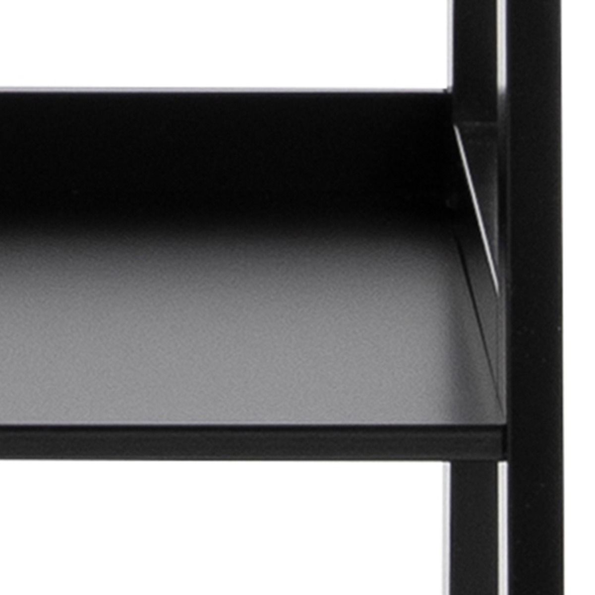 Wally Ladder Bookcase With 5 Shelves In Black - Price Crash Furniture