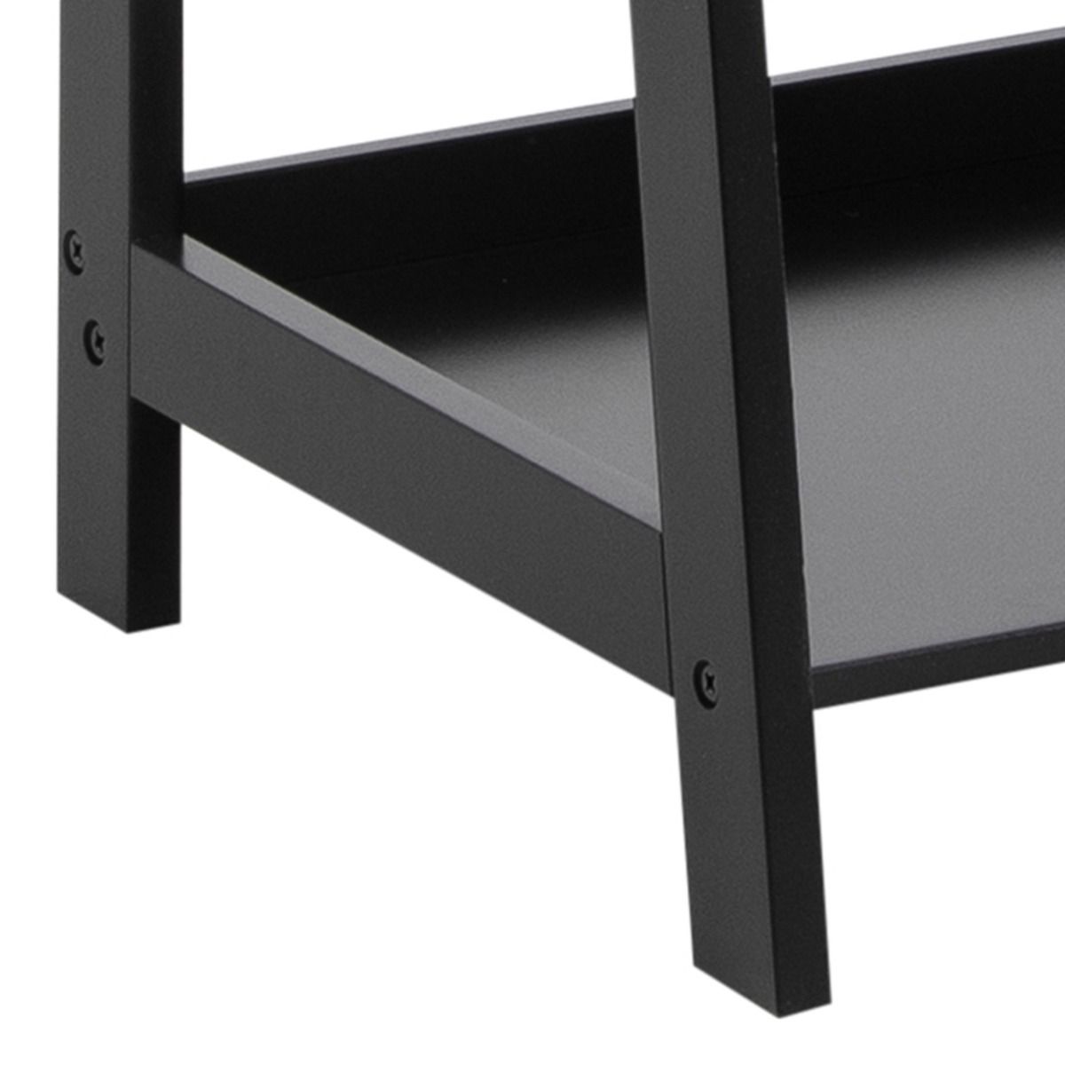 Wally Ladder Bookcase With 5 Shelves In Black - Price Crash Furniture