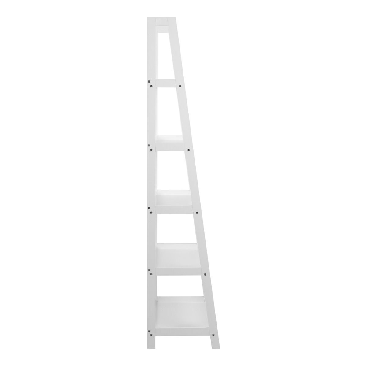 Wally Ladder Bookcase With 5 shelves In White - Price Crash Furniture