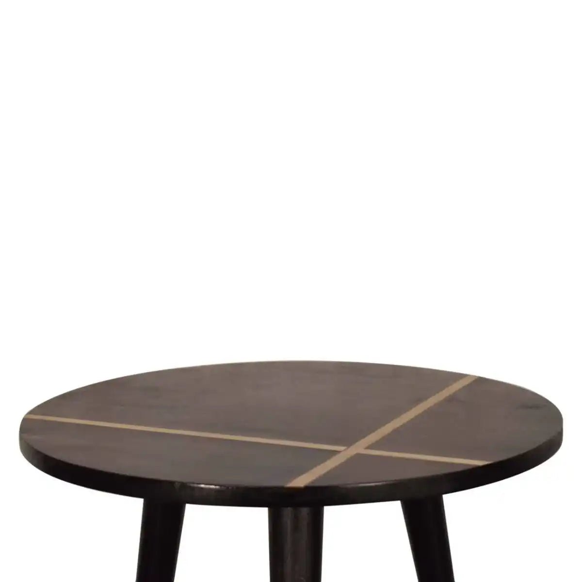 Walnut Gold Inlay End Table - Price Crash Furniture