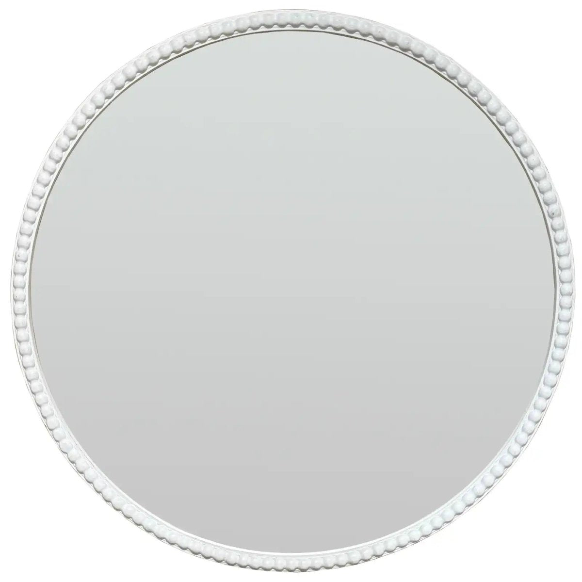 Washed Wood Framed Beaded Mirror - Price Crash Furniture
