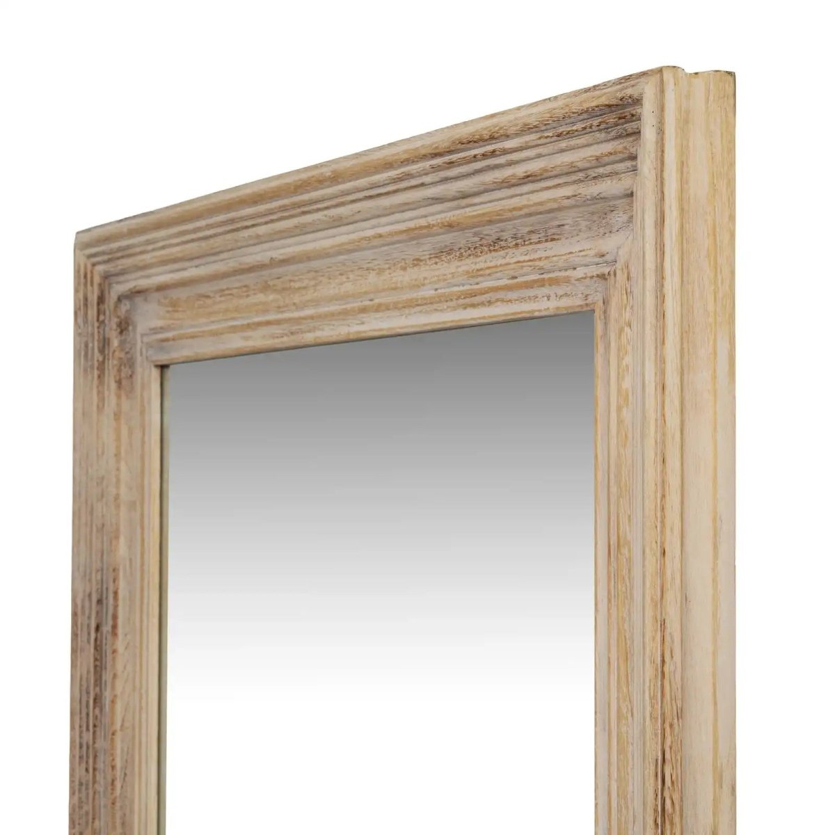Washed Wood Framed Mirror - Price Crash Furniture