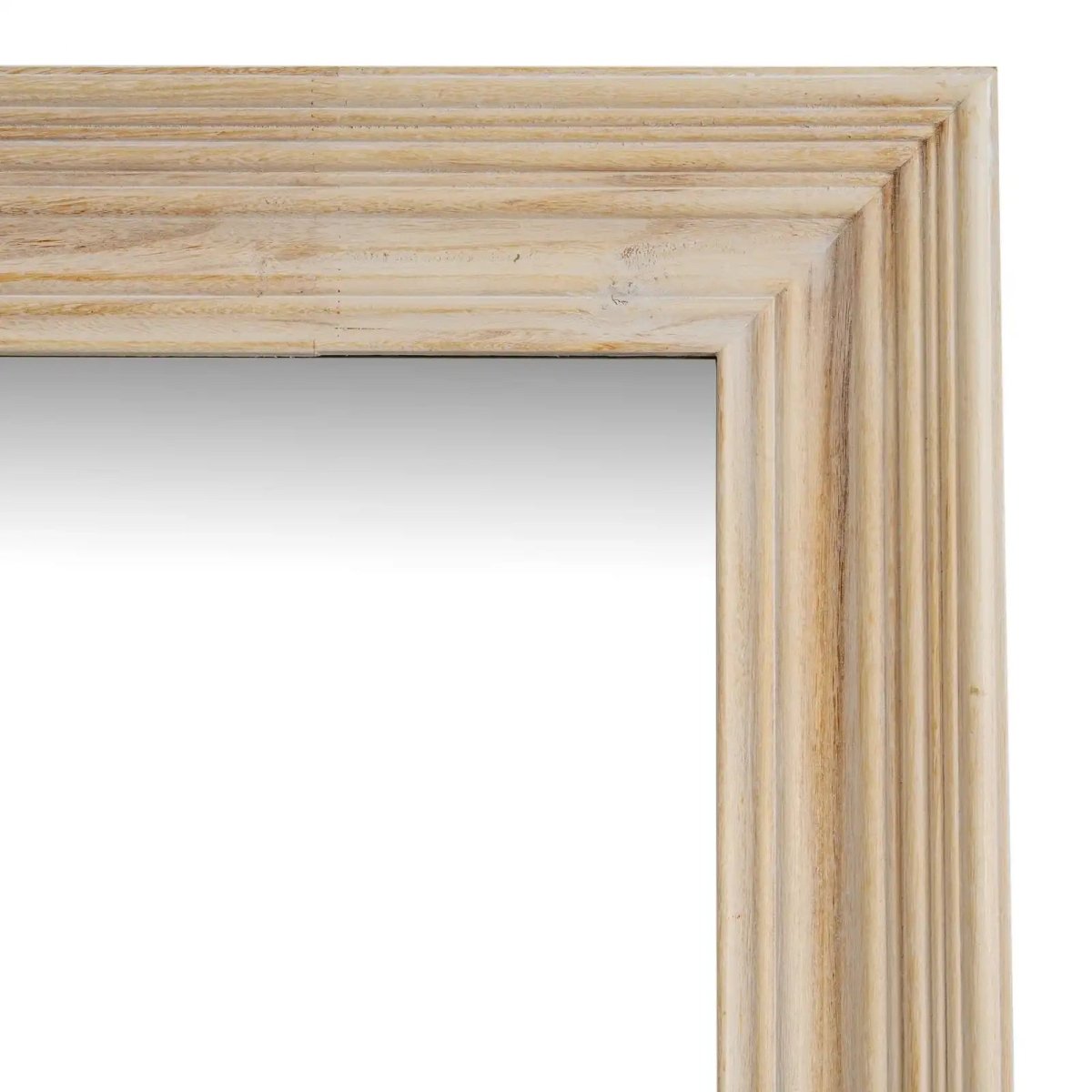 Washed Wood Large Framed Mirror - Price Crash Furniture