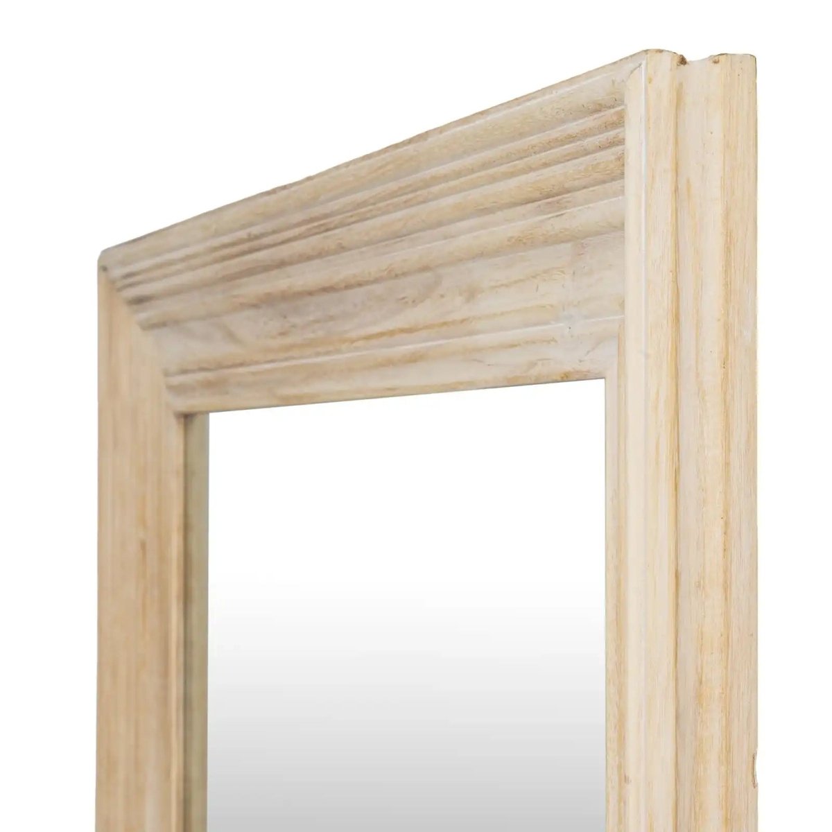 Washed Wood Large Framed Mirror - Price Crash Furniture