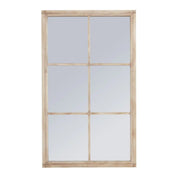 Washed Wood Large Window Mirror - Price Crash Furniture