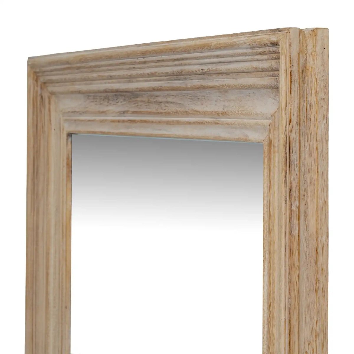 Washed Wood Medium Framed Mirror - Price Crash Furniture