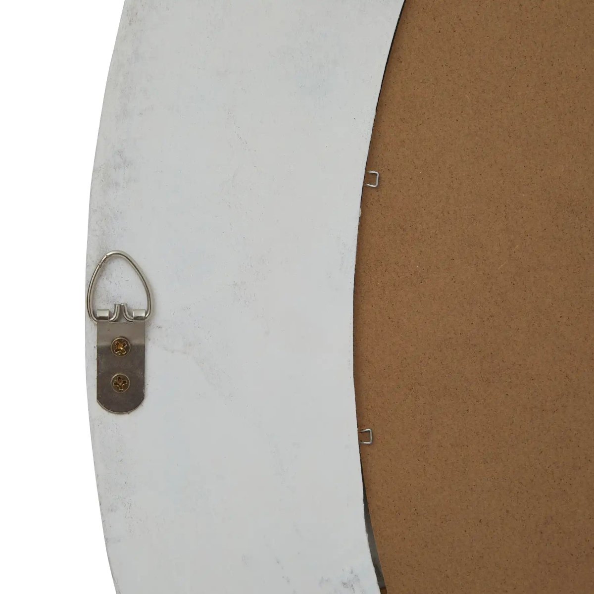 Washed Wood Round Framed Mirror - Price Crash Furniture