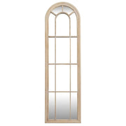 Washed Wood Tall Arched Window Mirror - Price Crash Furniture