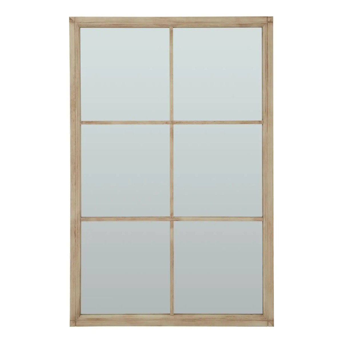 Washed Wood XL Window Mirror - Price Crash Furniture