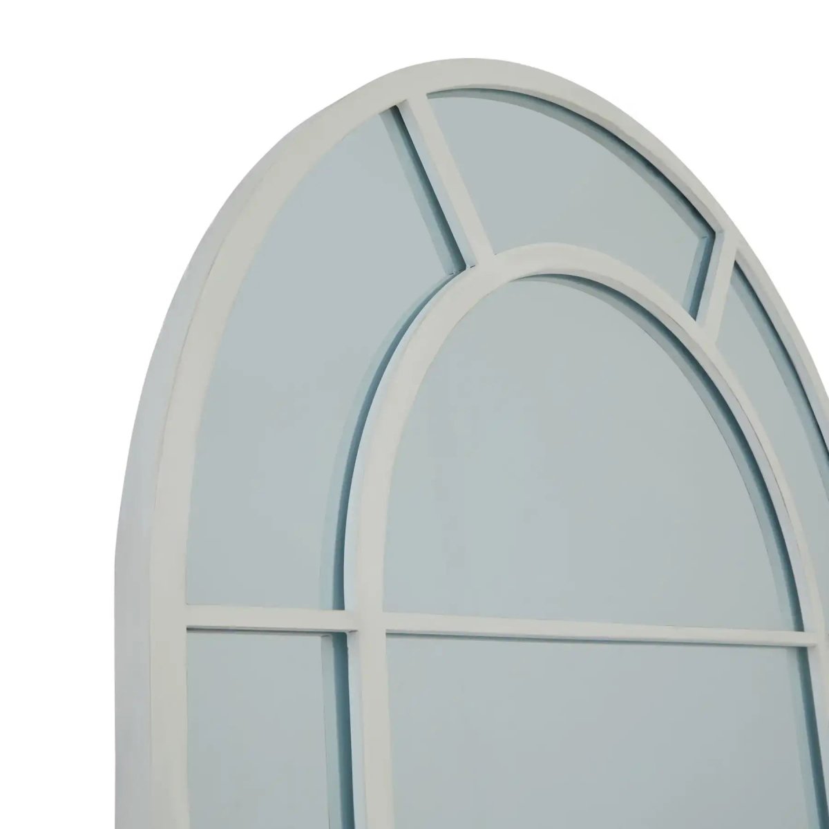 White Large Arched Window Mirror - Price Crash Furniture