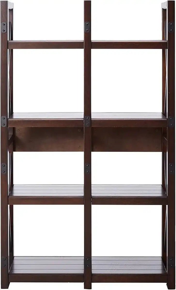 Wildwood Rustic Bookcase / Room Divider in Espresso by Dorel - Price Crash Furniture